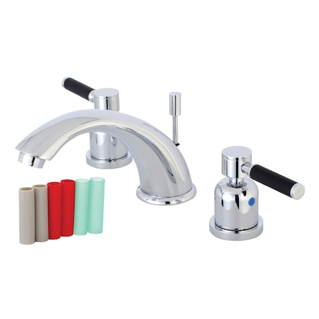 Kingston Brass KB8961DKL 8" Widespread Bathroom Faucet, Polished Chrome KB8961DKL